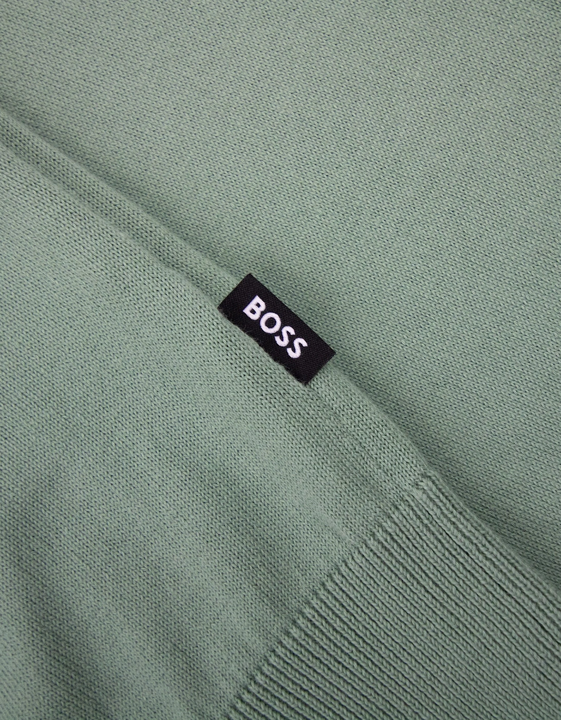 Hugo Boss Cotton Sweater With Polo Collar Green 373