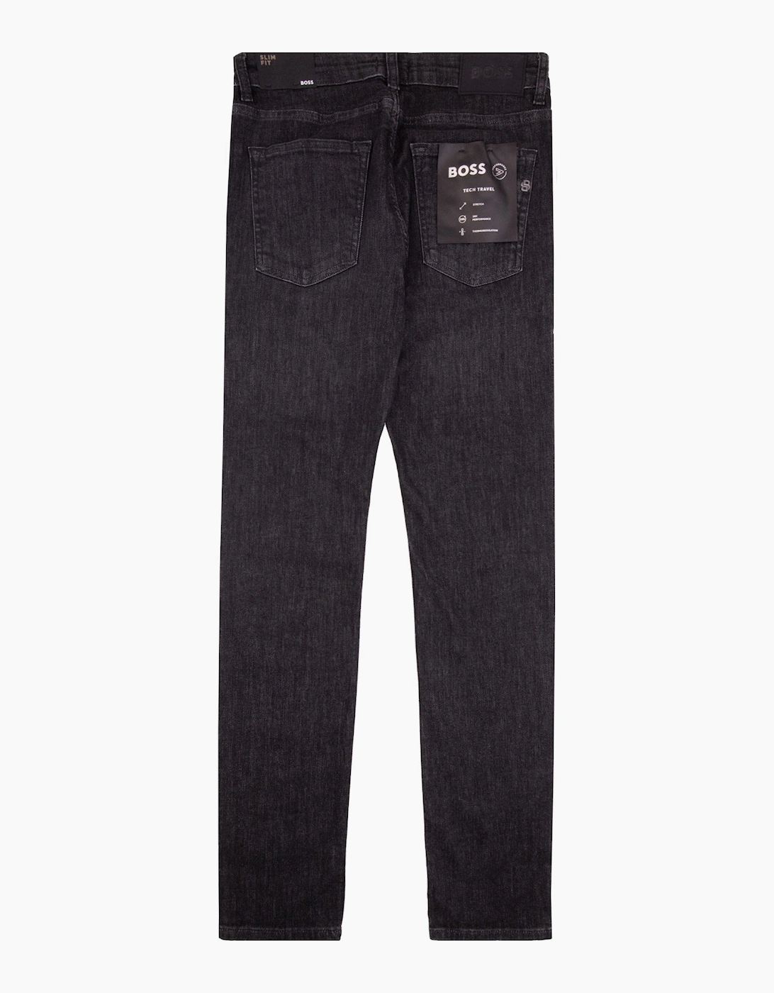 Hugo Boss P-Delaware Wrinkle Resistant Slim Fit Jean Black 008