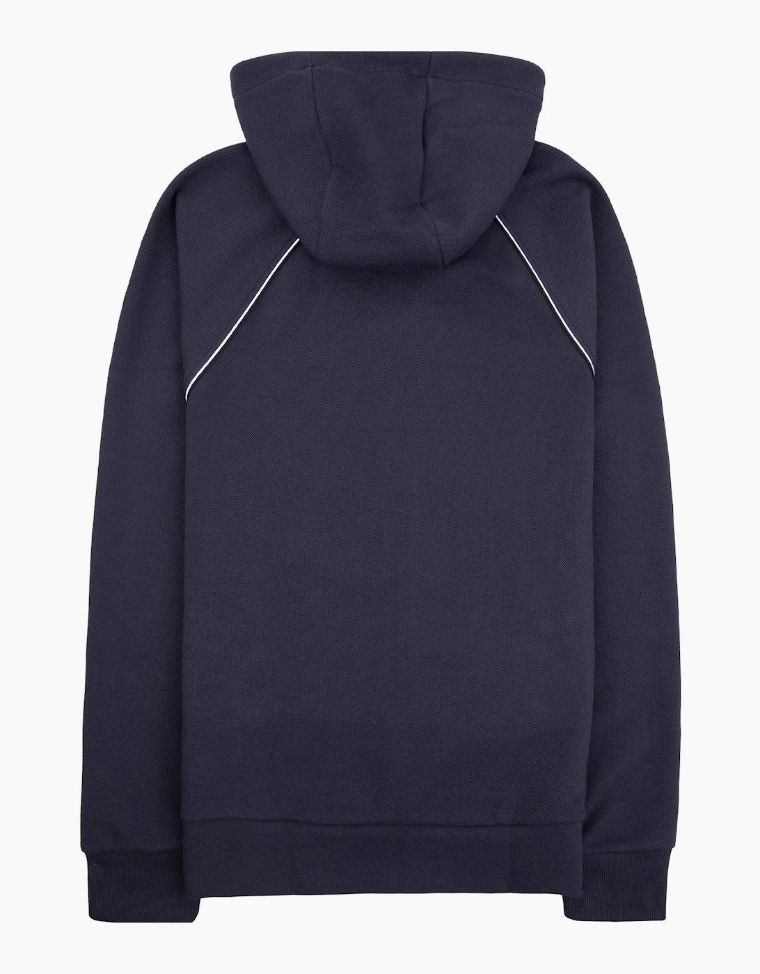Hugo Boss Cotton-Blend Zip Hoodie With Piping Navy 403