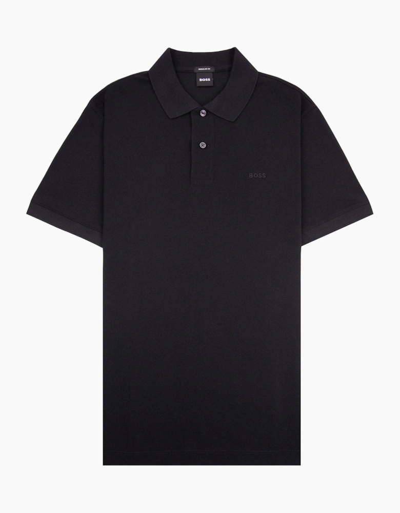 Hugo Boss Pallas Cotton Polo With Embroidered Logo Black 001