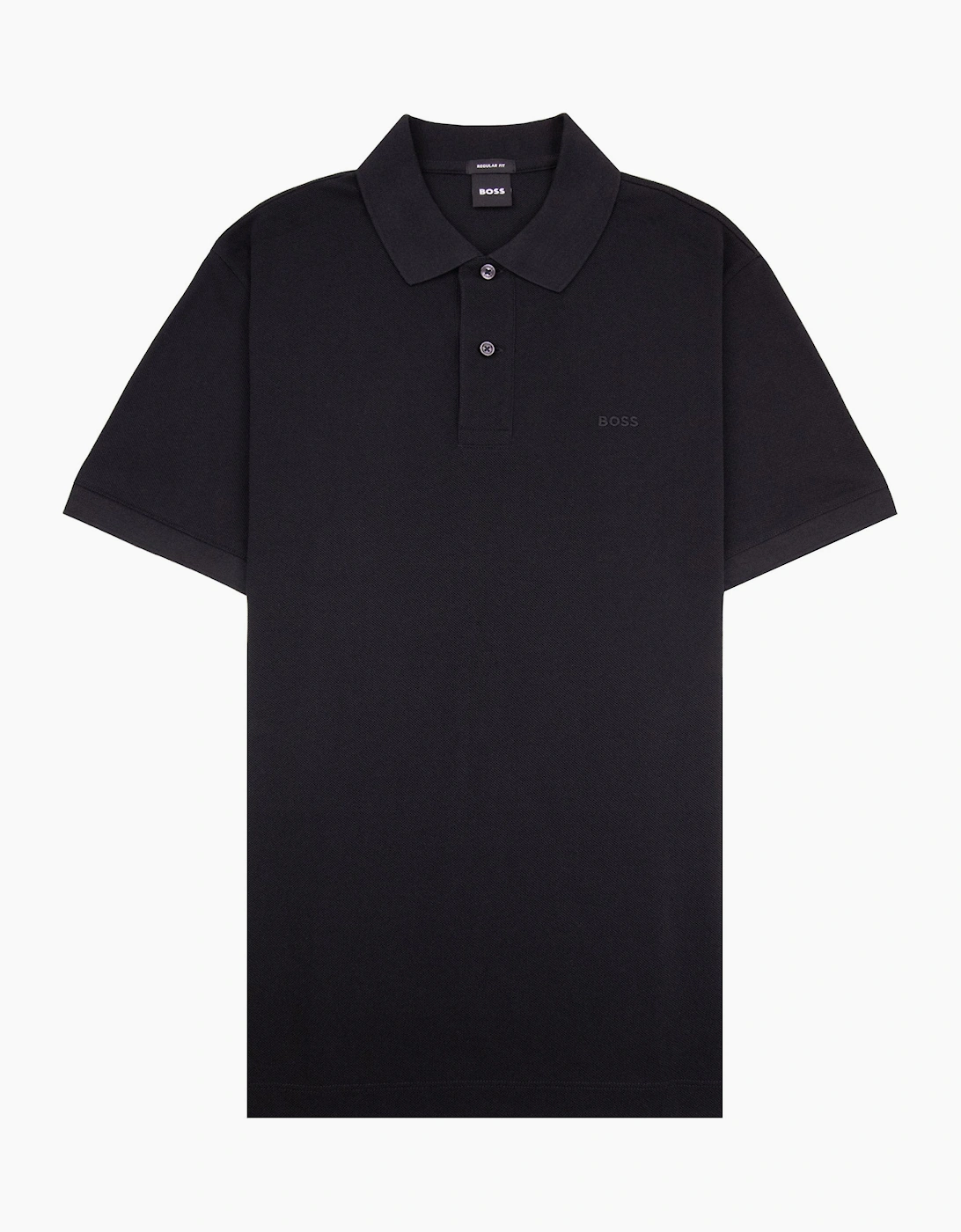 Hugo Boss Pallas Cotton Polo With Embroidered Logo Black 001