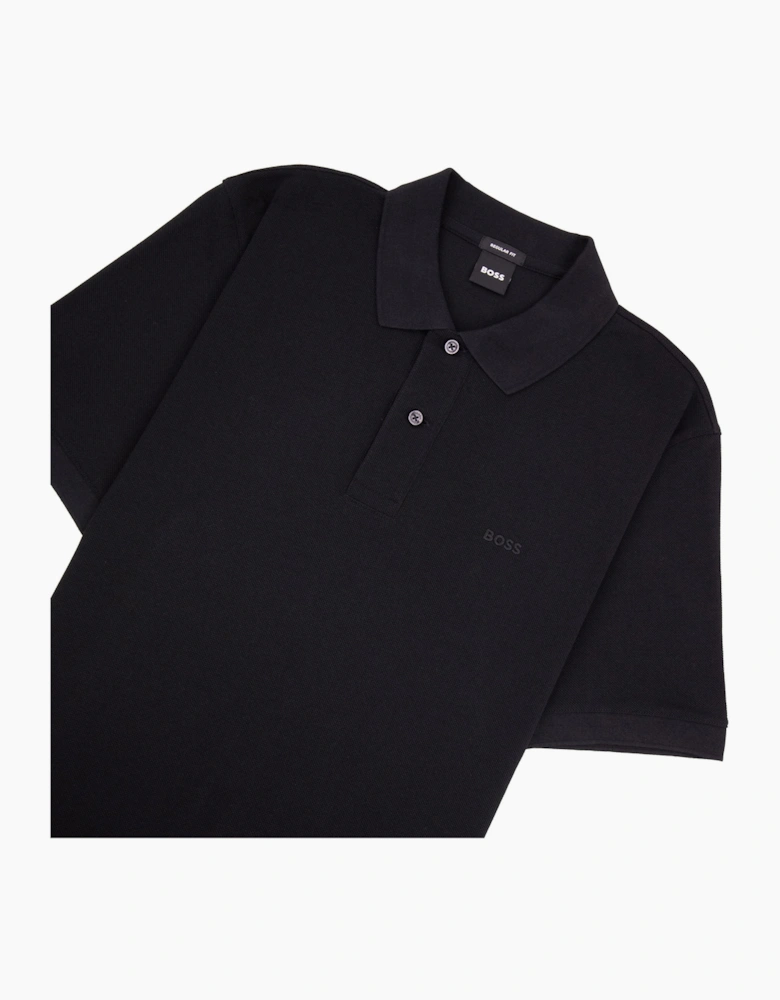 Hugo Boss Pallas Cotton Polo With Embroidered Logo Black 001