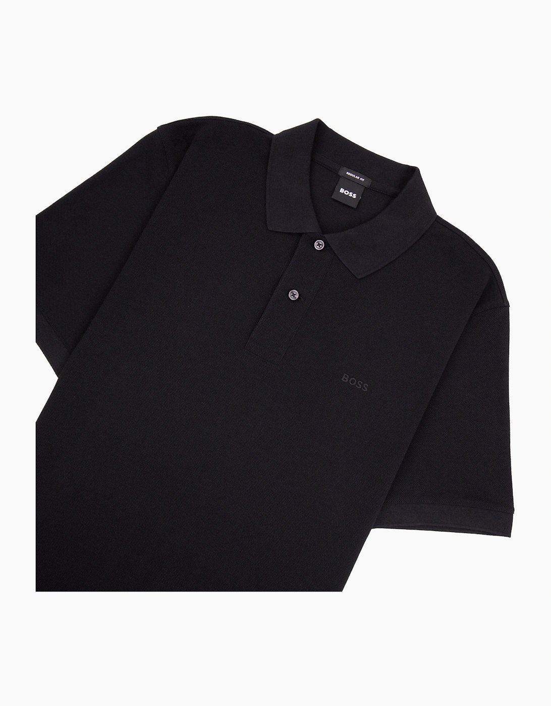 Hugo Boss Pallas Cotton Polo With Embroidered Logo Black 001