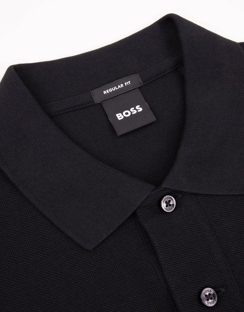 Hugo Boss Pallas Cotton Polo With Embroidered Logo Black 001
