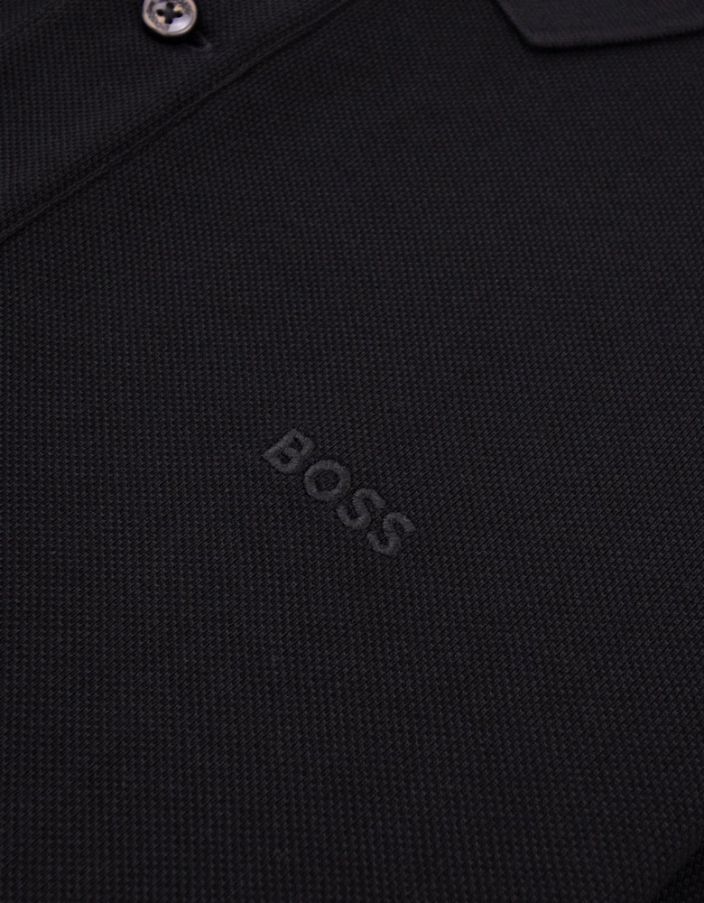 Hugo Boss Pallas Cotton Polo With Embroidered Logo Black 001