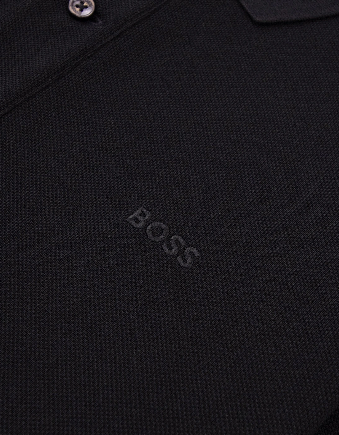 Hugo Boss Pallas Cotton Polo With Embroidered Logo Black 001