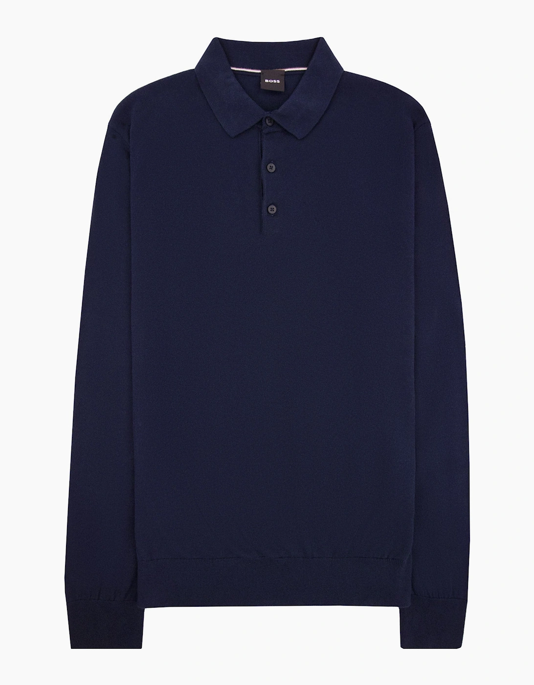 Hugo Boss Cotton Sweater With Polo Collar Navy 404