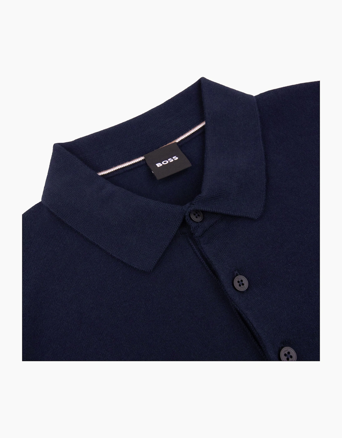 Hugo Boss Cotton Sweater With Polo Collar Navy 404