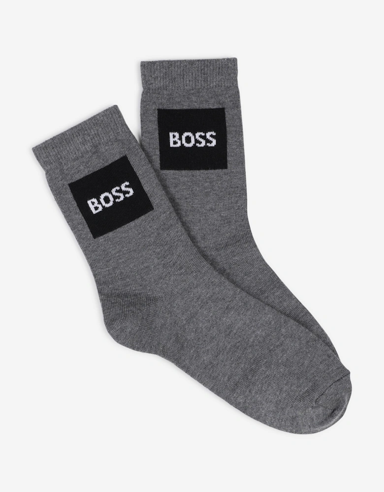 BOSS Boys 3 Pack Socks Set in White