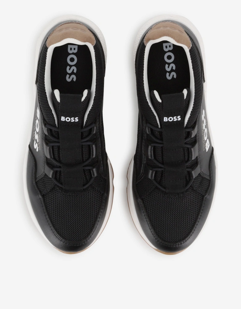 BOSS Boys Logo Trainers in Black