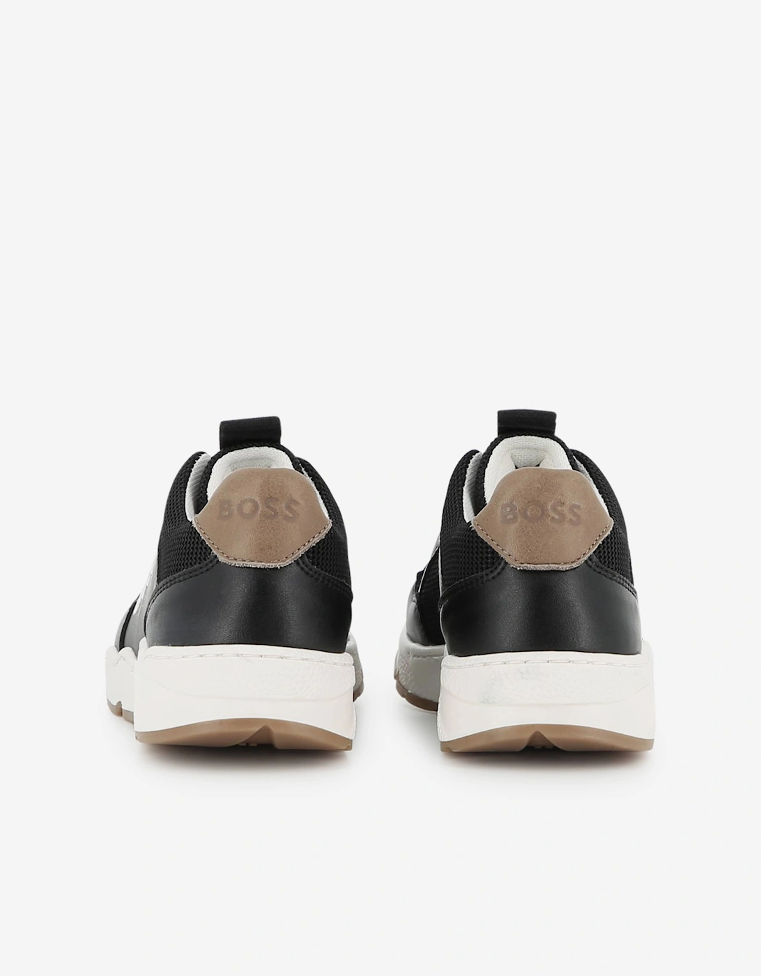 BOSS Boys Logo Trainers in Black