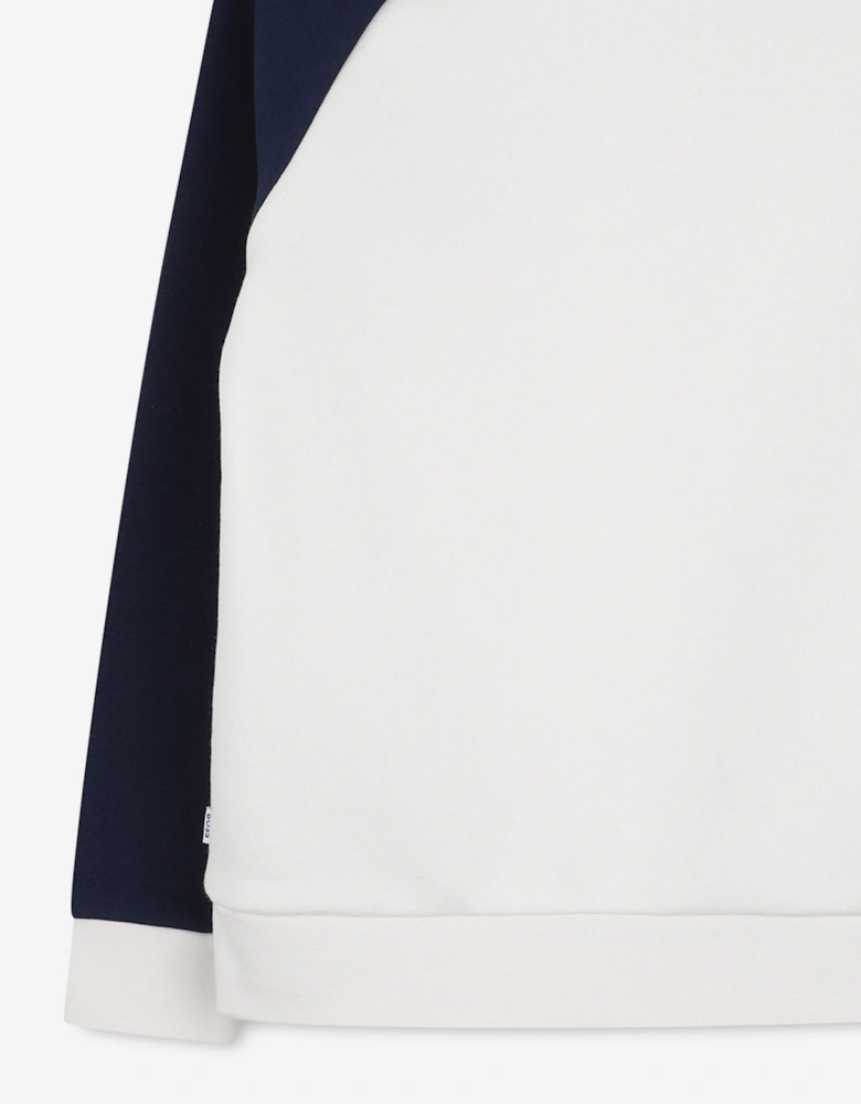 BOSS Boys Logo Sweatshirt in Ivory
