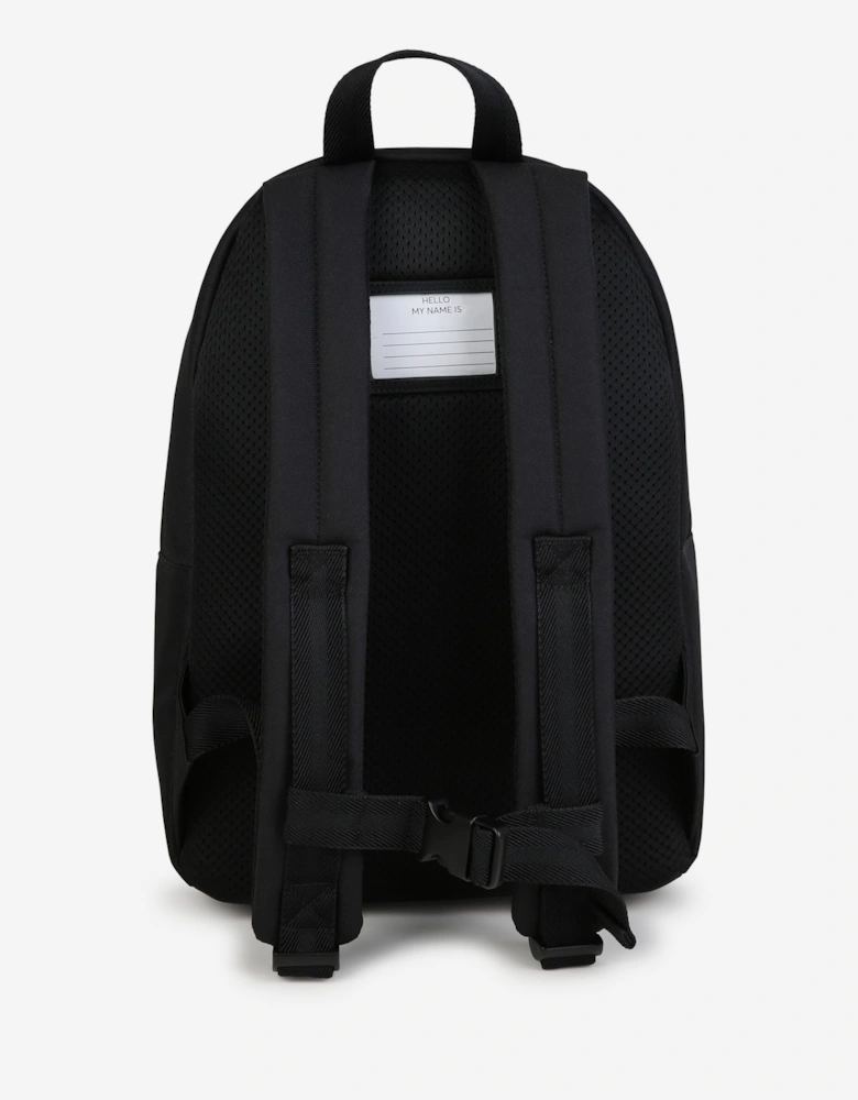 BOSS Kids Logo Print Backpack in Black (38cm)