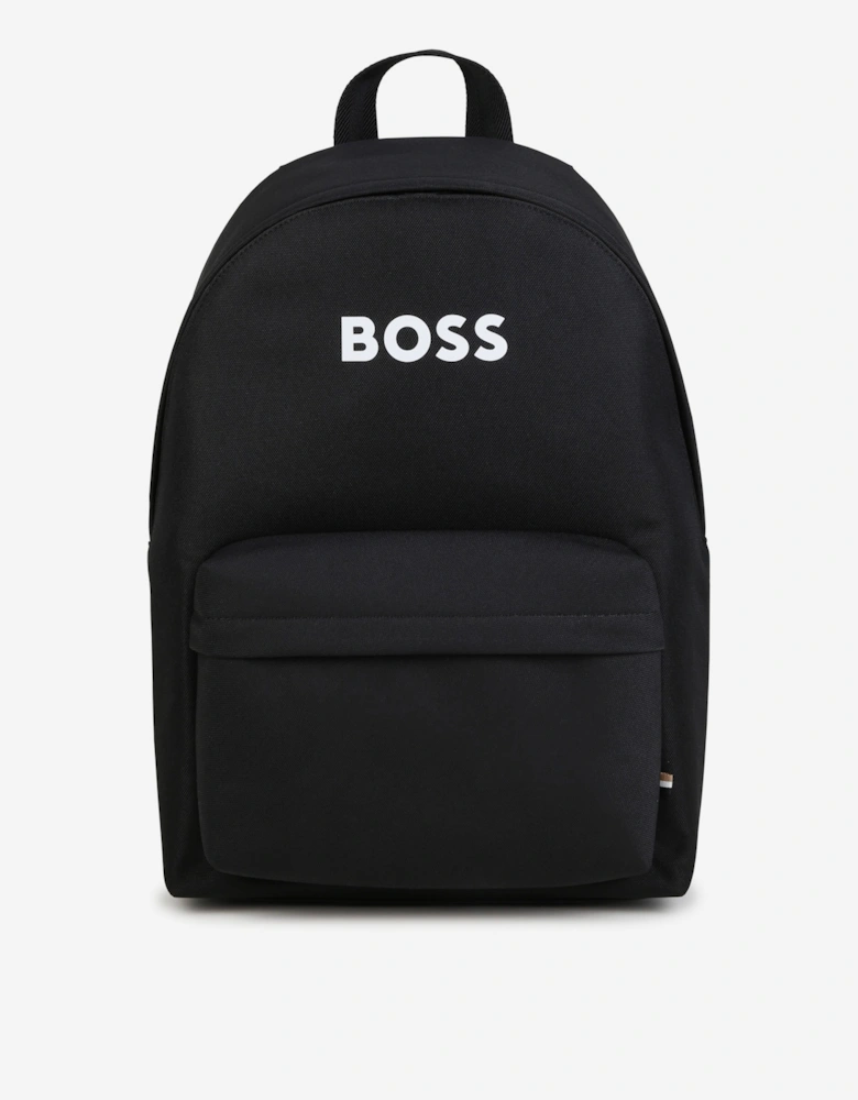 BOSS Kids Logo Print Backpack in Black (38cm)
