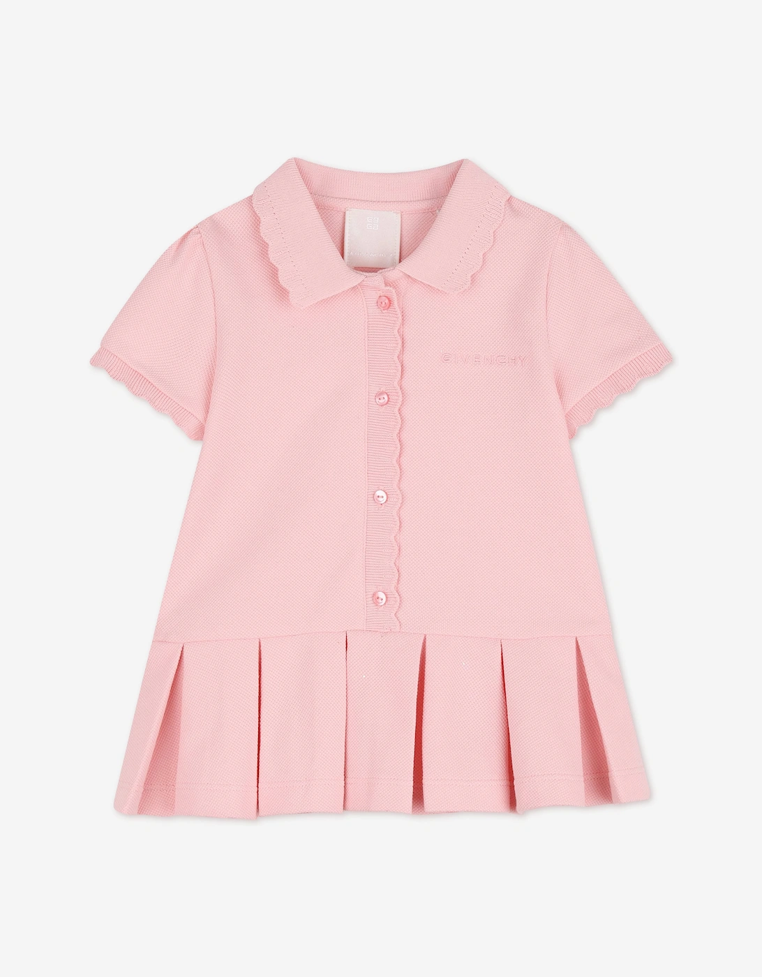 Givenchy Baby Girls Embroidered Logo Polo Dress in Pink