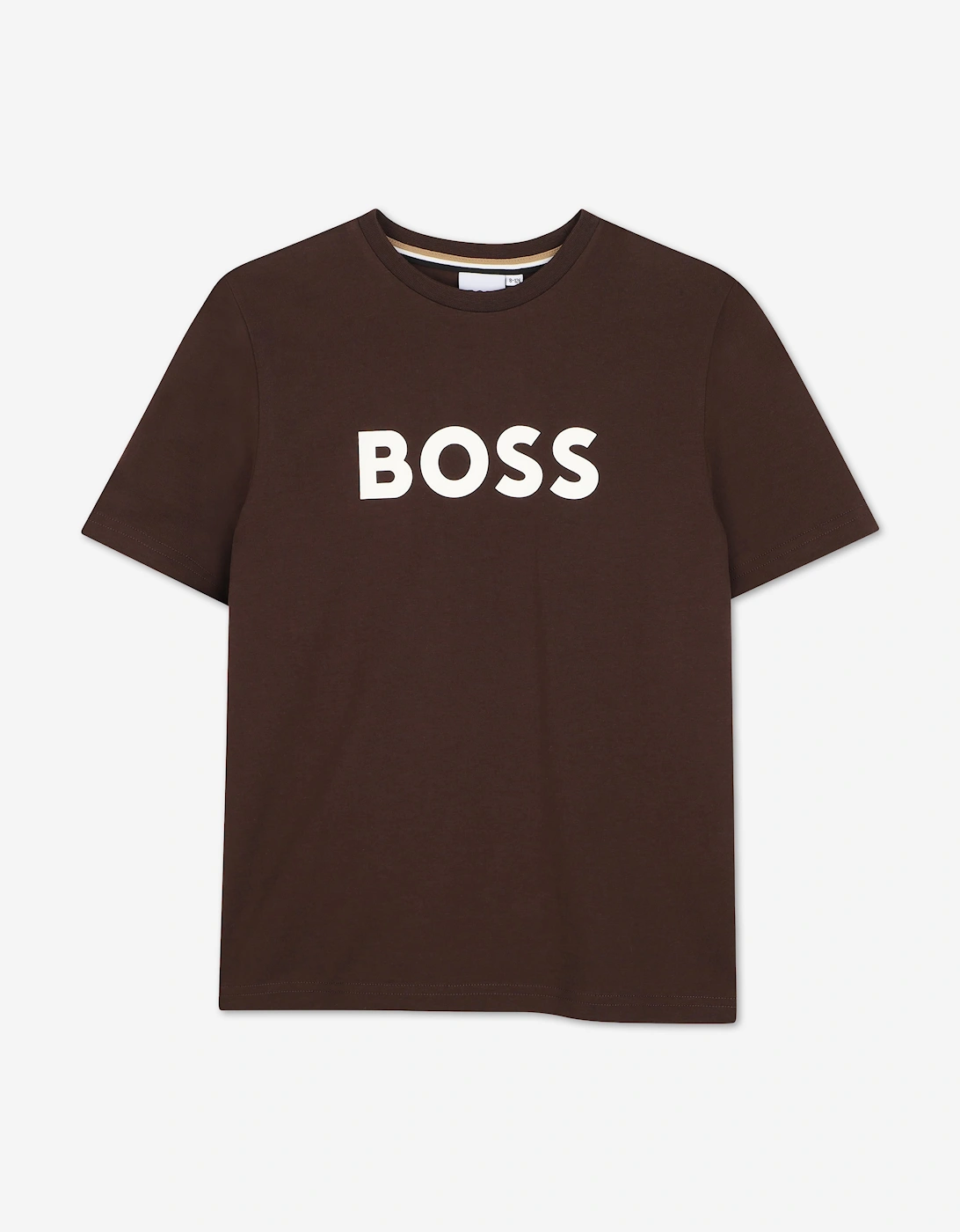 BOSS Boys Logo Print T-Shirt in Brown