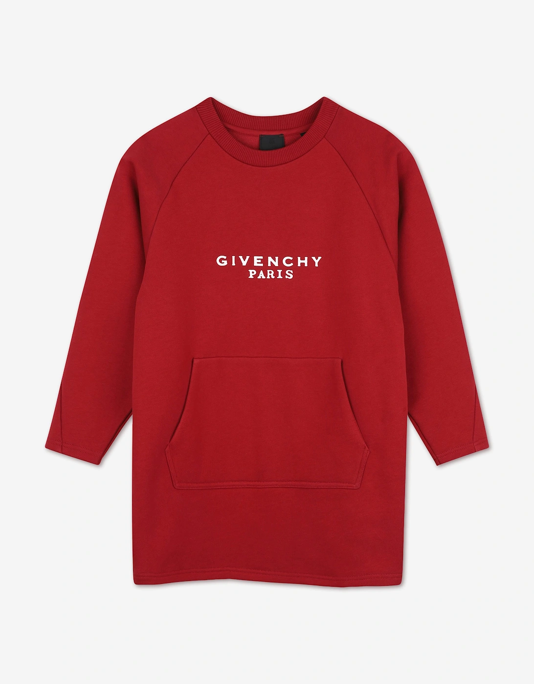 Givenchy Girls Embroidered Logo Sweater Dress in Red