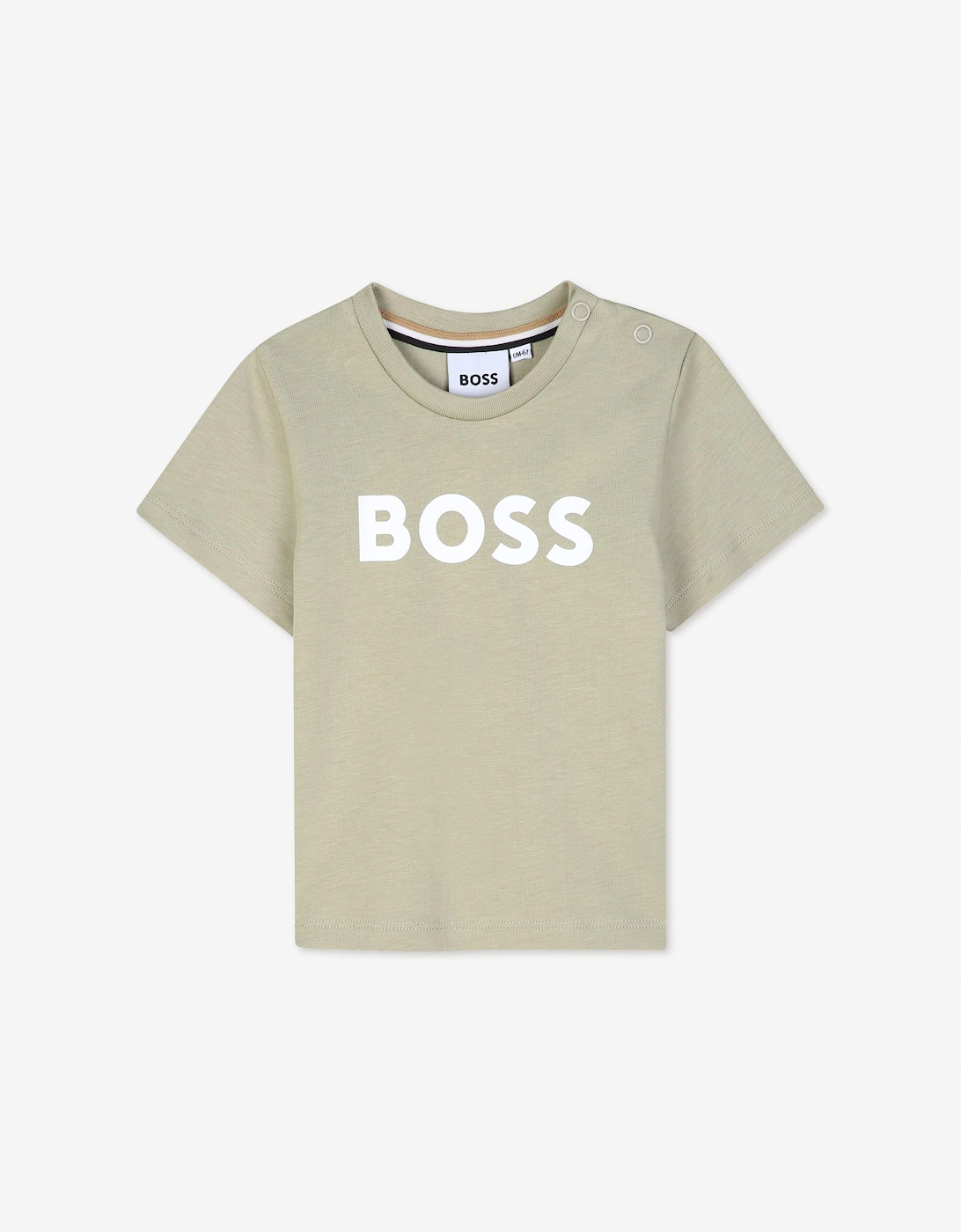 BOSS Baby Boys Logo Print T-Shirt in Green