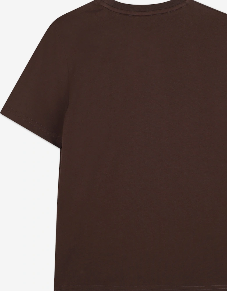 BOSS Boys Logo Print T-Shirt in Brown