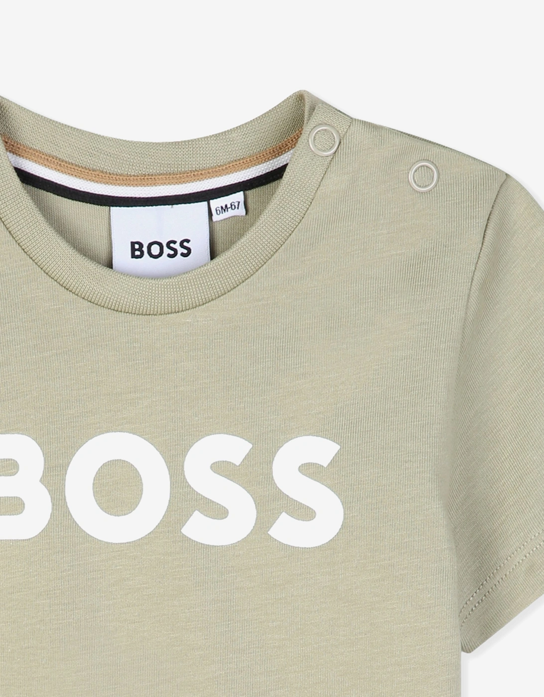 BOSS Baby Boys Logo Print T-Shirt in Green