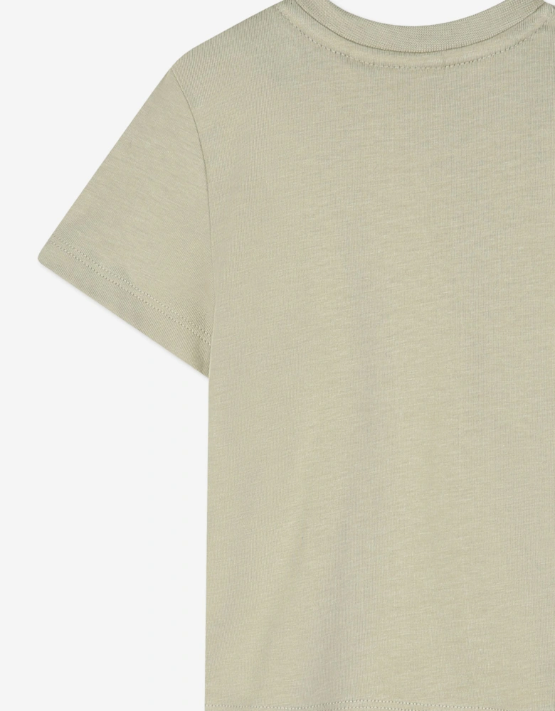 BOSS Baby Boys Logo Print T-Shirt in Green