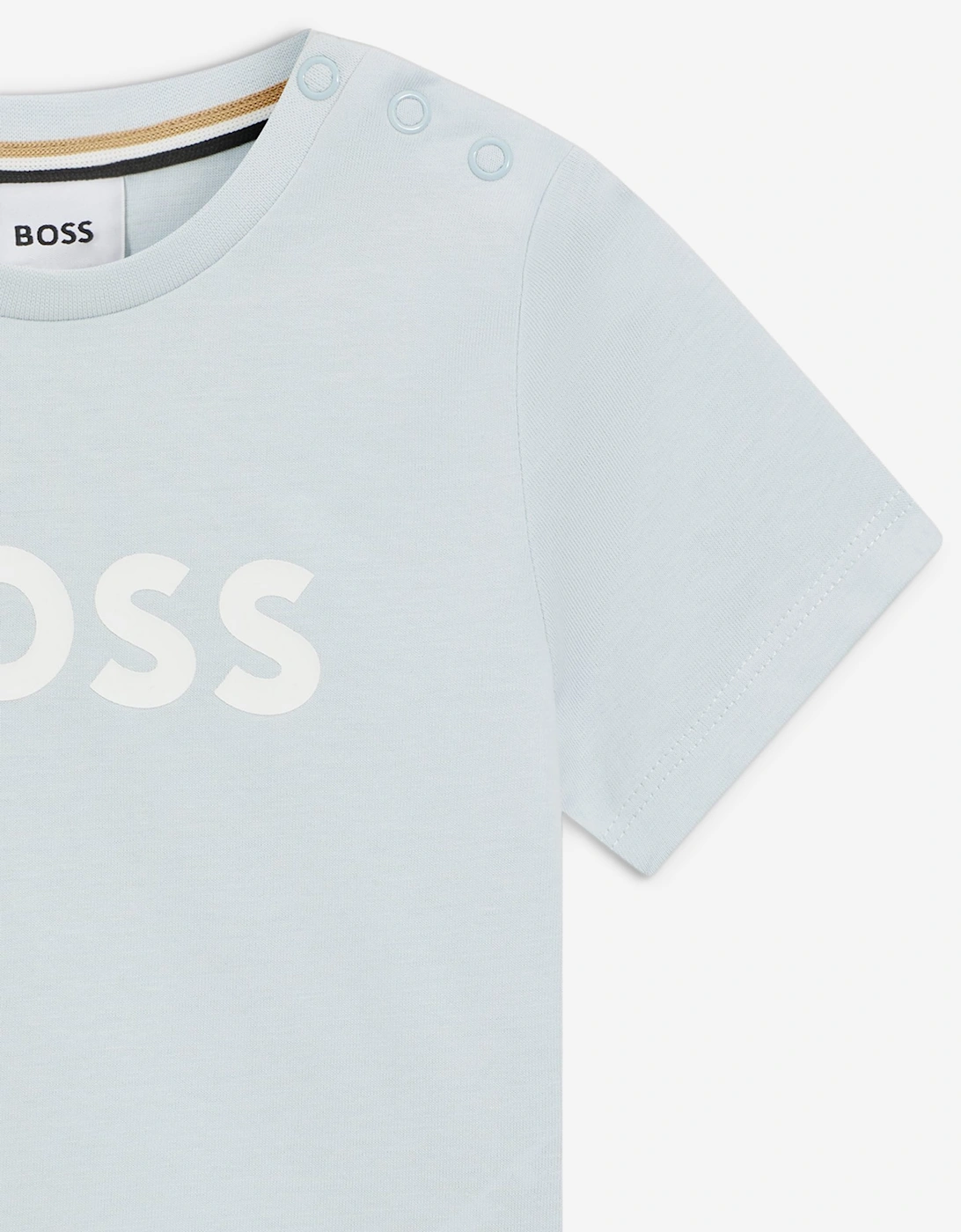 BOSS Baby Boys Logo Print T-Shirt in Blue