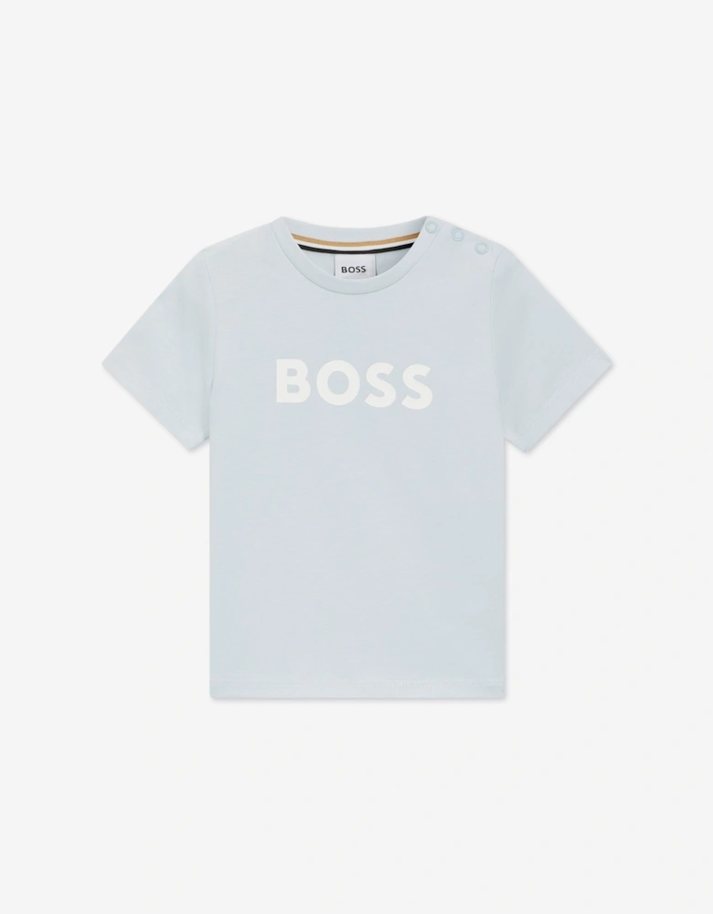 BOSS Baby Boys Logo Print T-Shirt in Blue