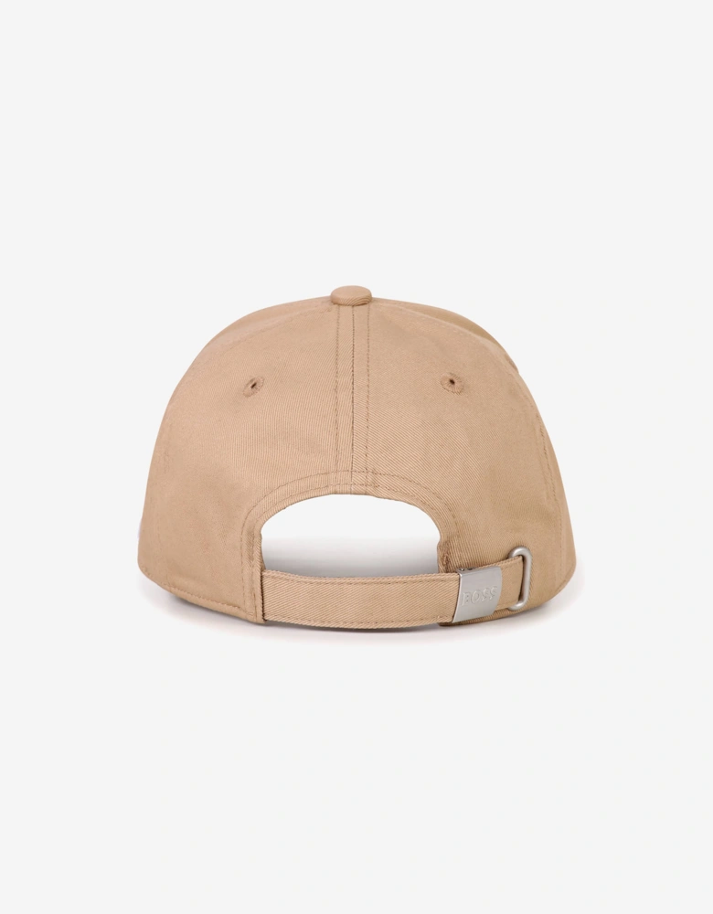 BOSS Boys Embroidered Logo Cap in Beige