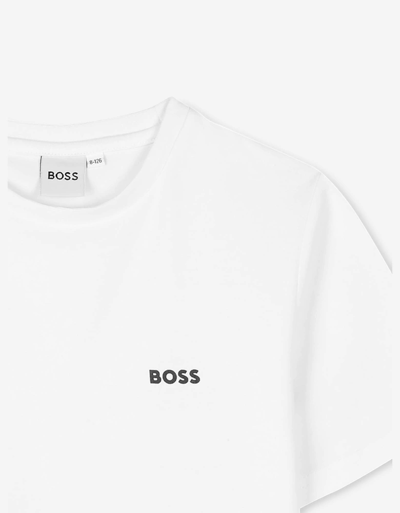 BOSS Boys Set of 2 T-Shirts Set in White