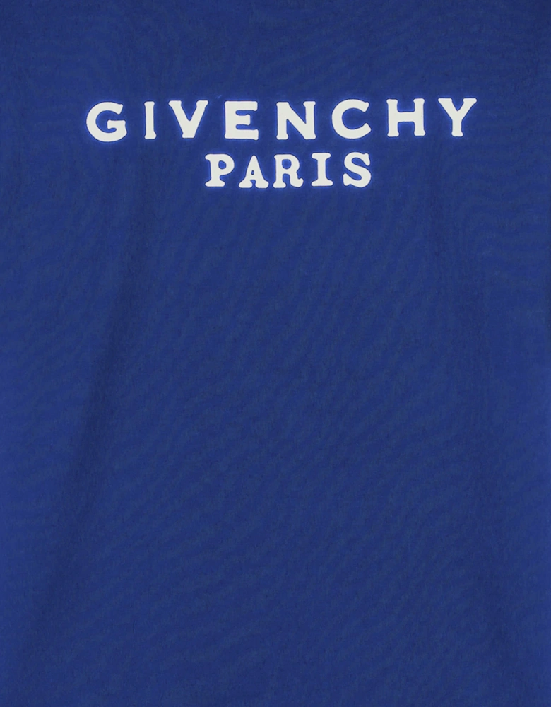 Givenchy Kids Logo Print T-Shirt in Blue