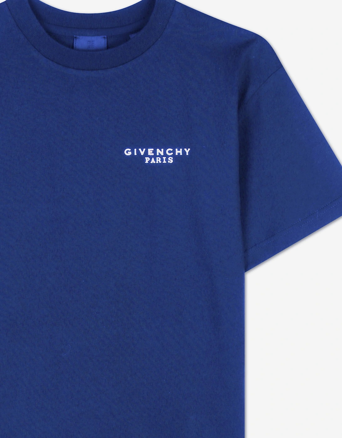 Givenchy Kids Logo Print T-Shirt in Blue