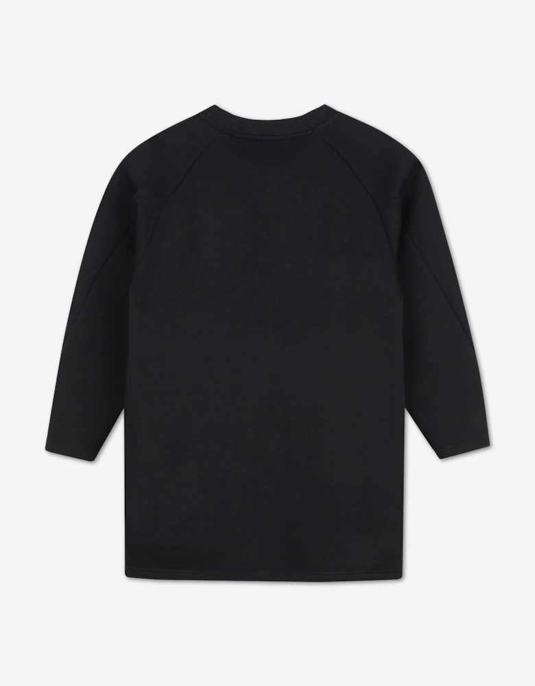 Givenchy Girls Embroidered Logo Sweater Dress in Black
