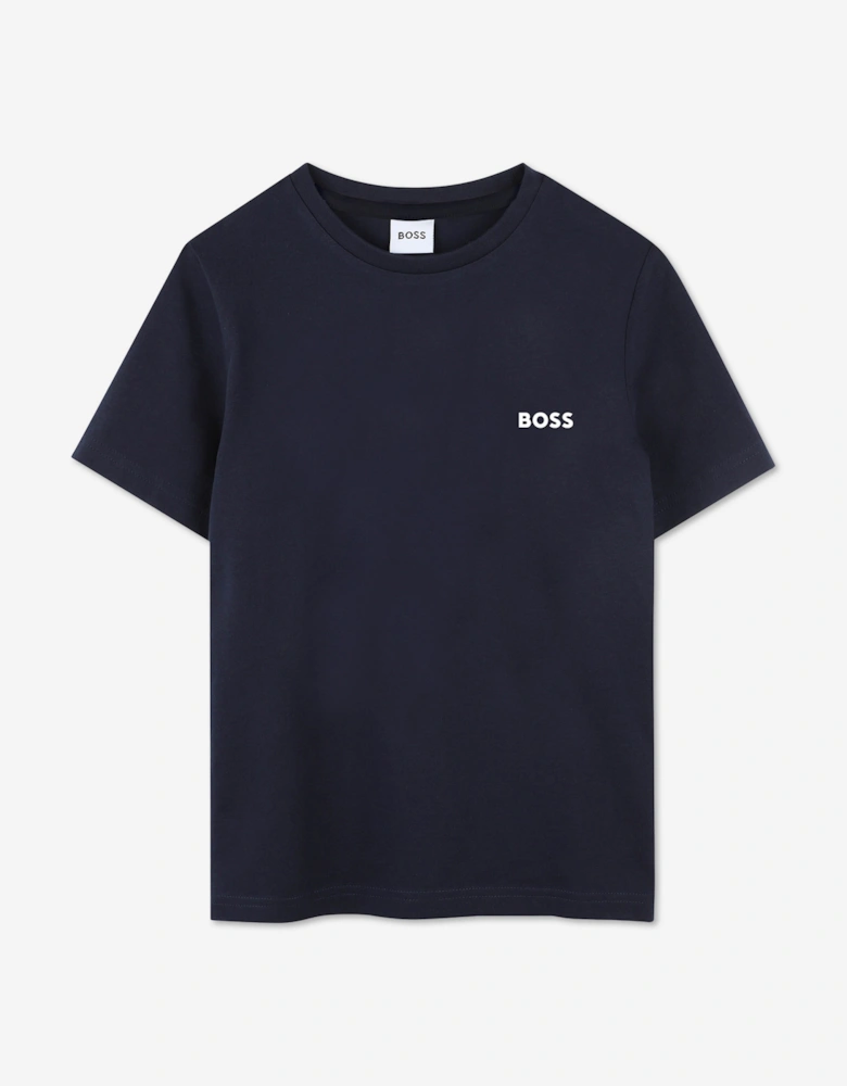 BOSS Boys Set of 2 T-Shirts Set in Navy