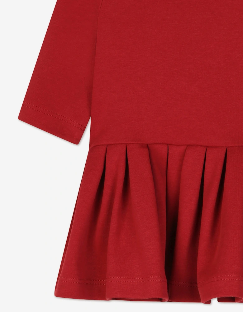 Givenchy Baby Girls Embroidered Logo Dress in Red
