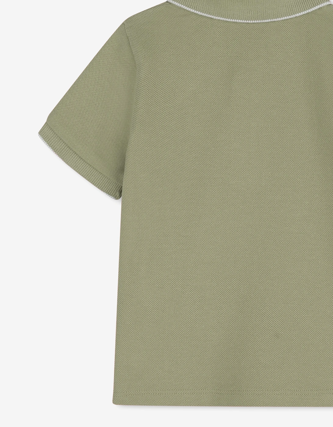 BOSS Baby Boys Logo Print Polo Shirt in Green