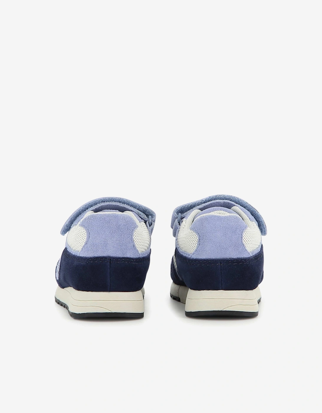 BOSS Boys Suede and Mesh Logo Trainers in Navy
