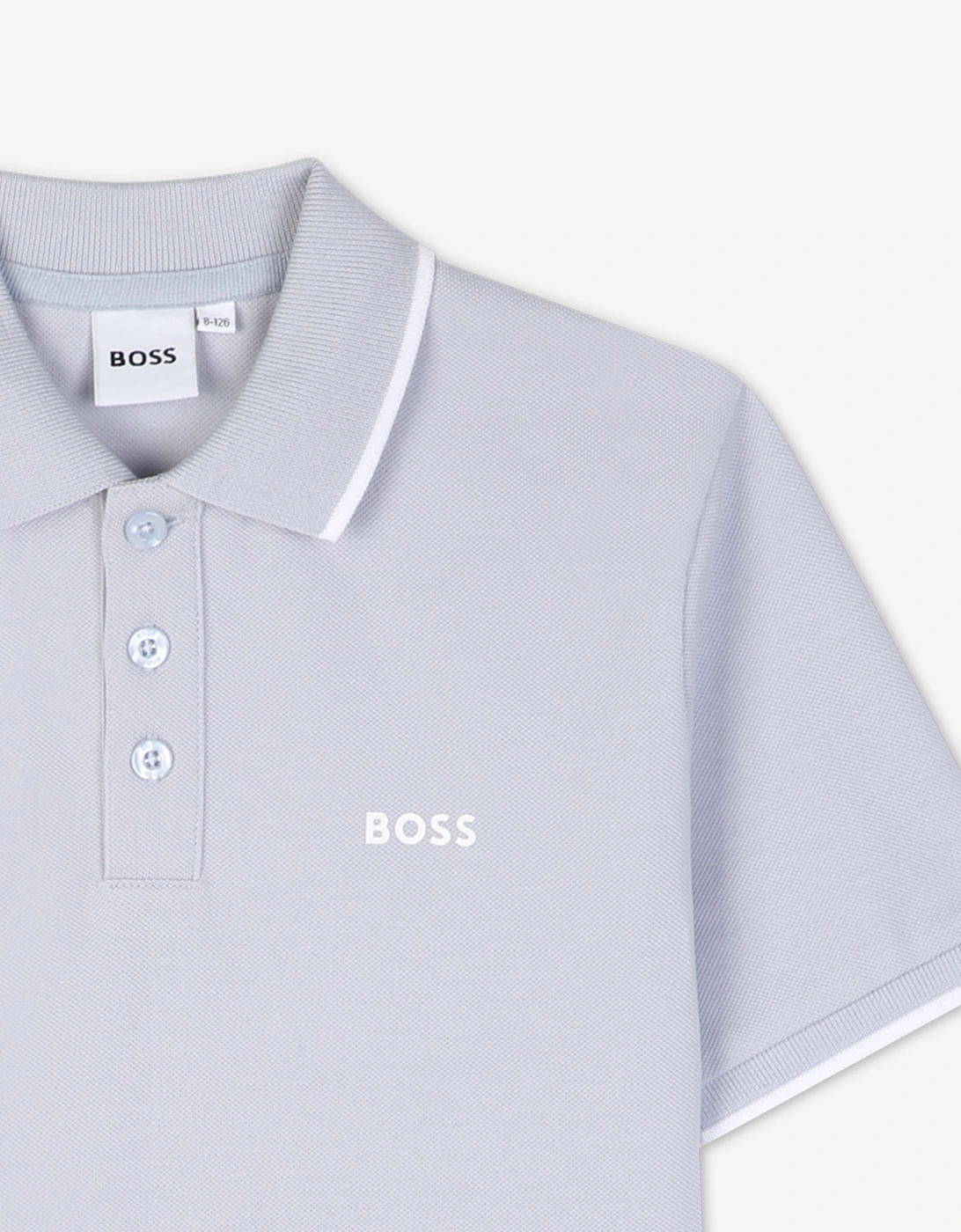 BOSS Boys Logo Polo Shirt in Blue