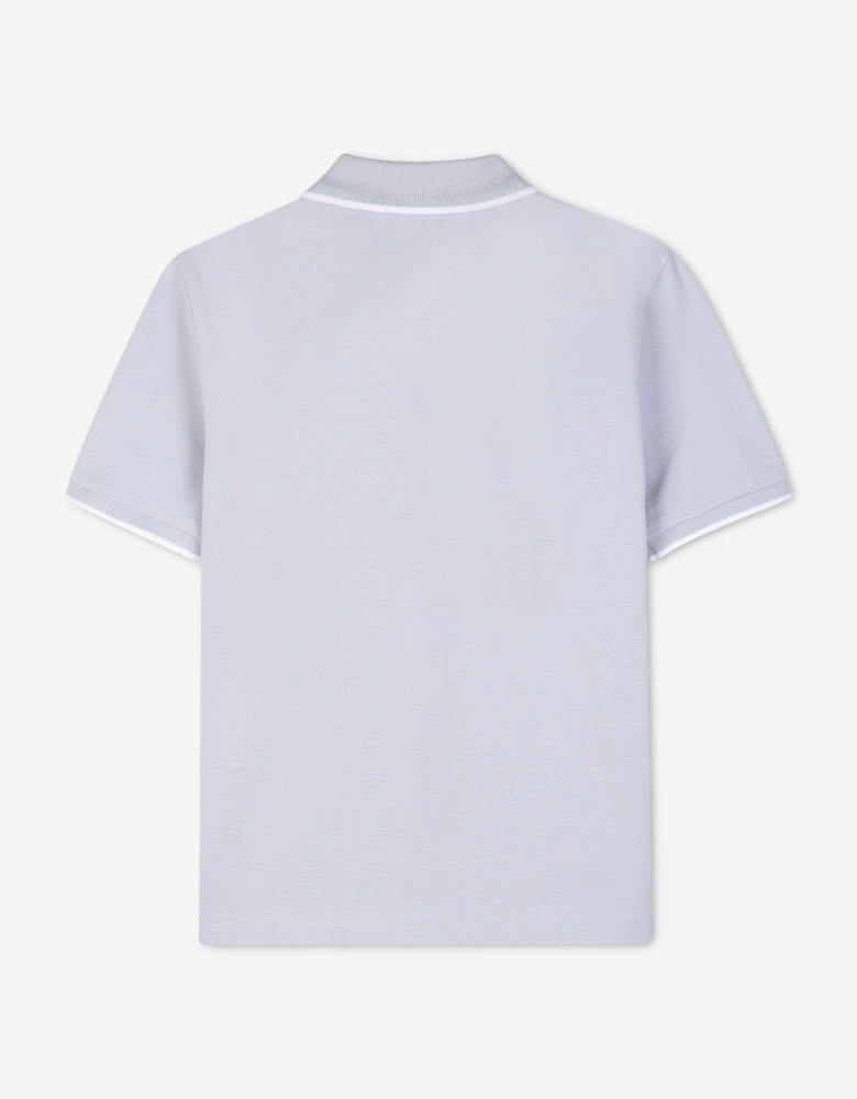 BOSS Boys Logo Polo Shirt in Blue