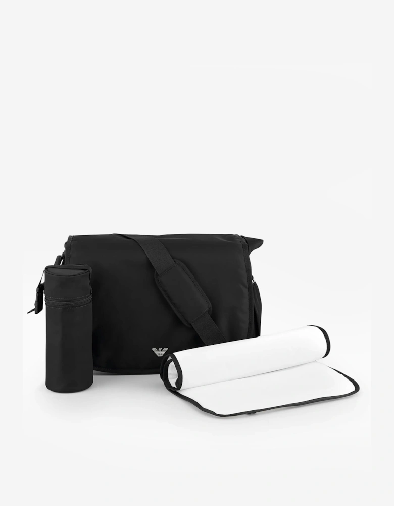 Emporio Armani Baby Logo Changing Bag in Black (36cm)