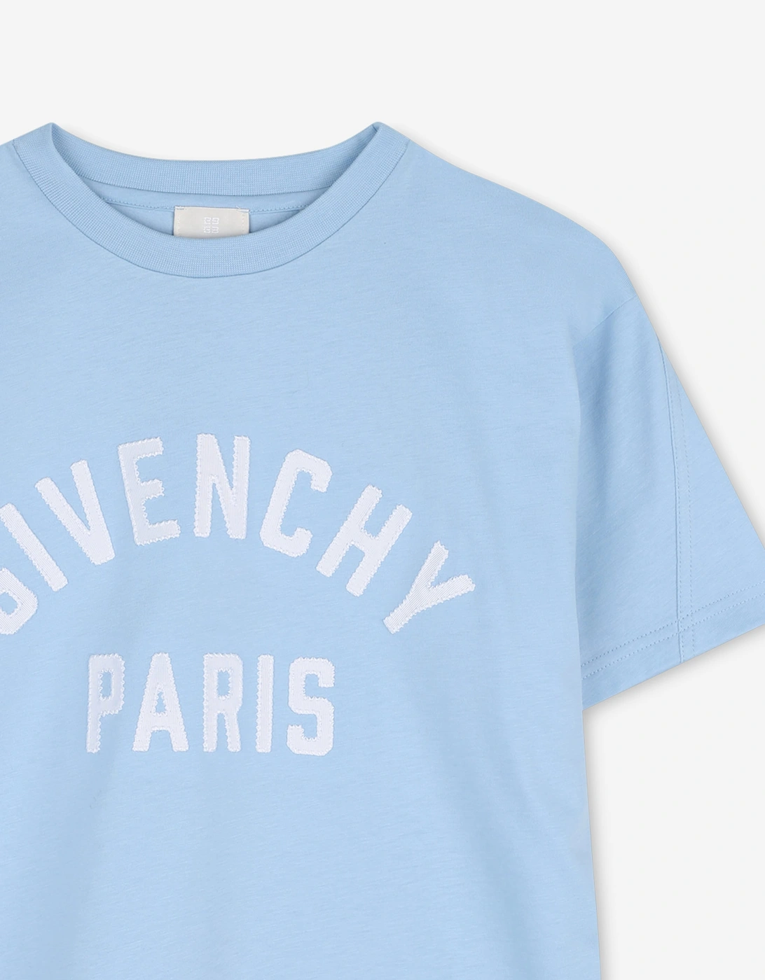 Givenchy Boys Embroidered Logo T-Shirt in Blue