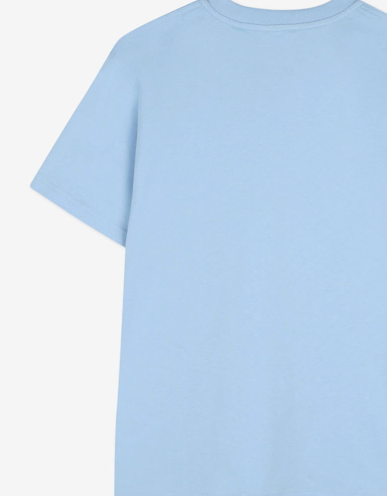 Givenchy Boys Embroidered Logo T-Shirt in Blue