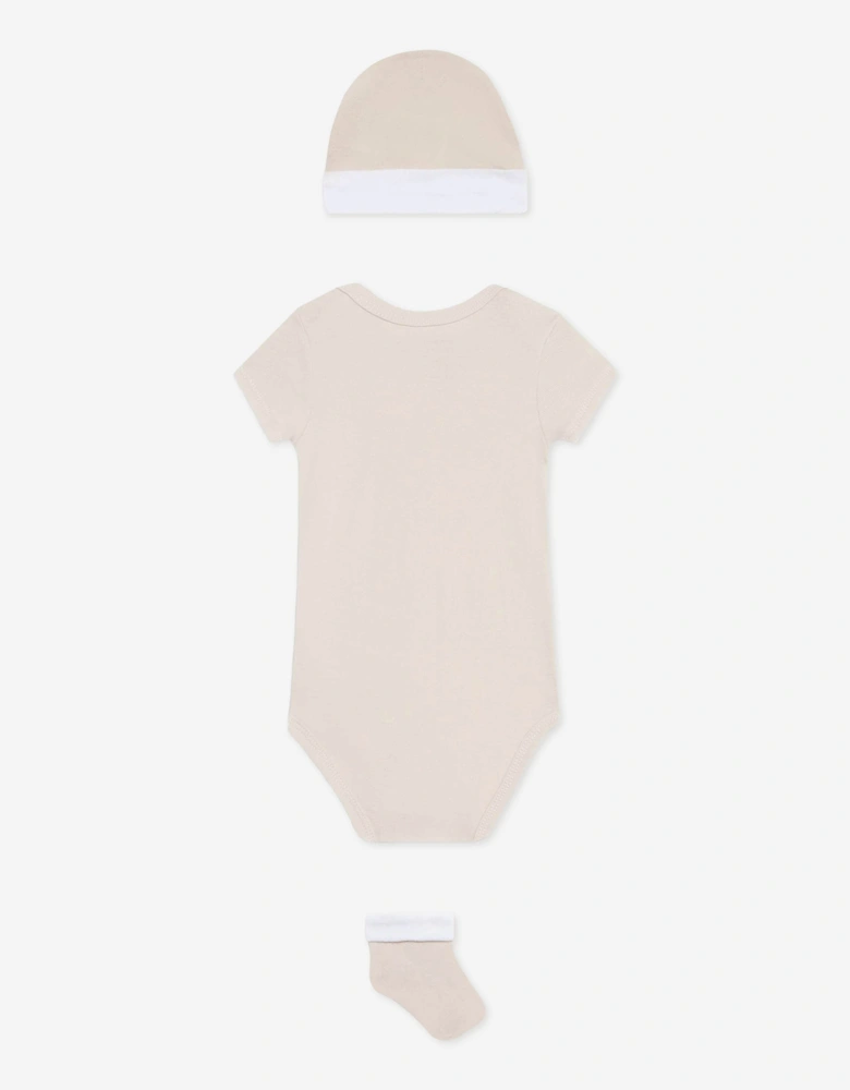 Levi's Baby Batwing Bodysuit Gift Set in Beige