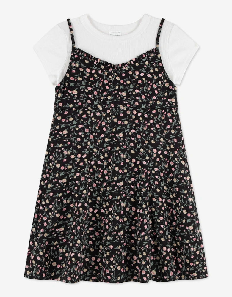 Abercrombie & Fitch Girls Sweetheart Twofer Dress in Black