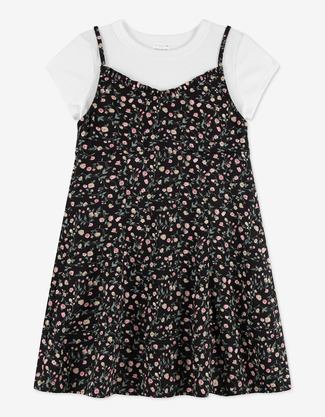 Abercrombie & Fitch Girls Sweetheart Twofer Dress in Black