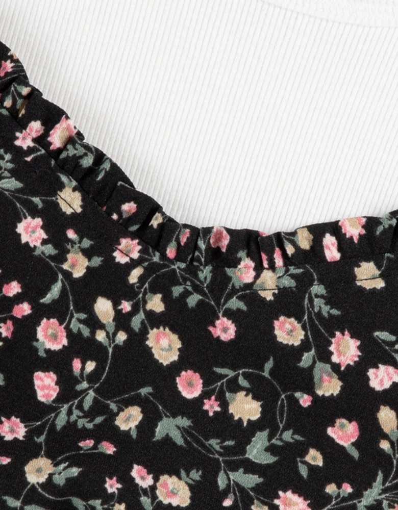 Abercrombie & Fitch Girls Sweetheart Twofer Dress in Black