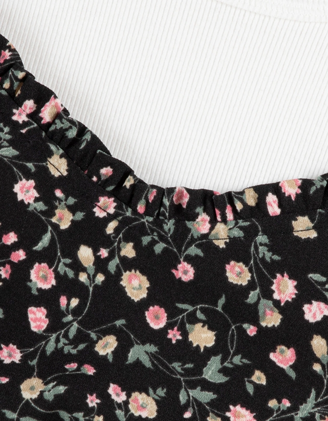 Abercrombie & Fitch Girls Sweetheart Twofer Dress in Black