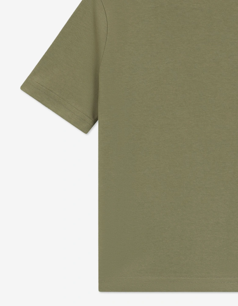 BOSS Boys Logo Print T-Shirt in Green