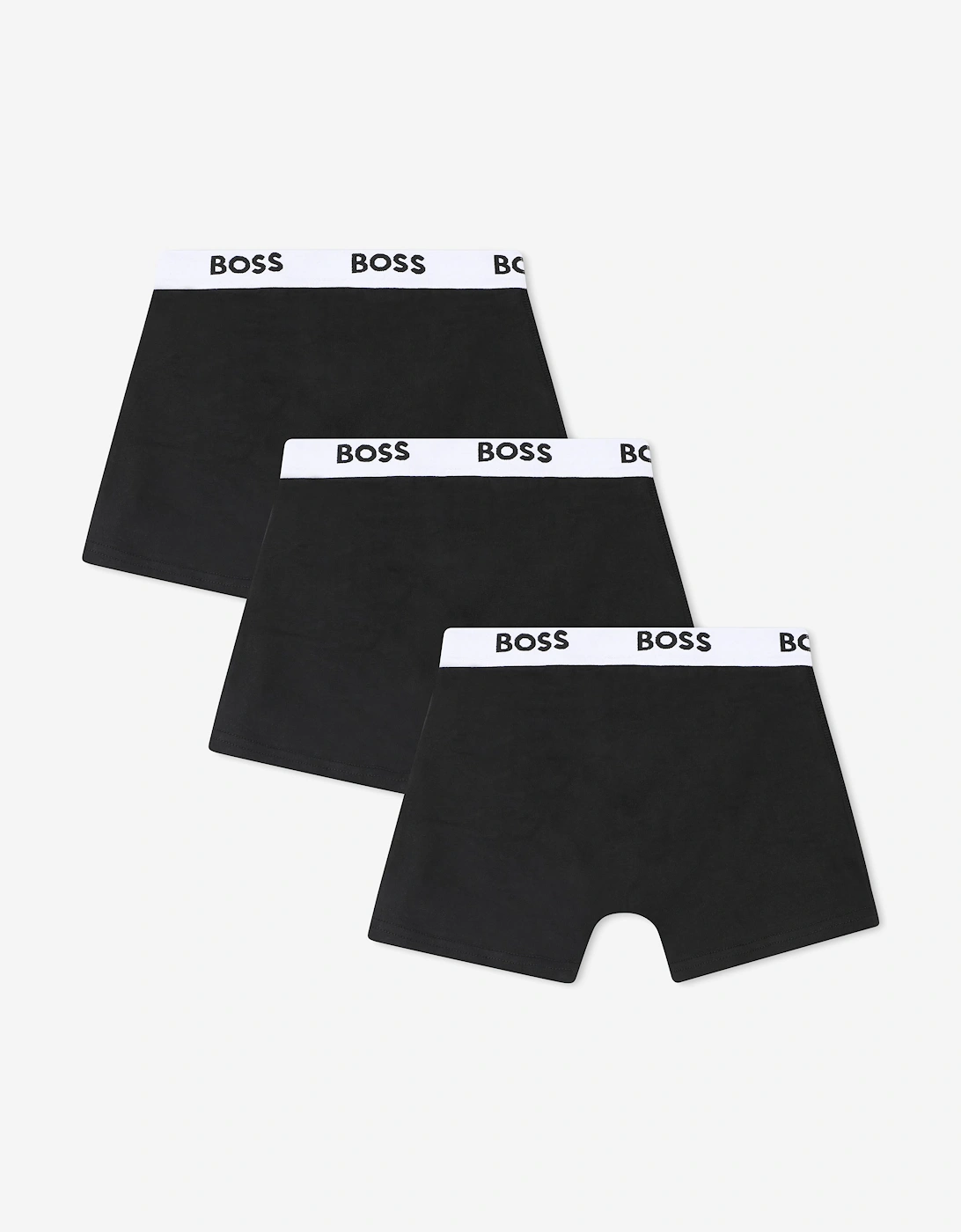 BOSS Boys Pack of 3 Boxer Shorts Set in Black