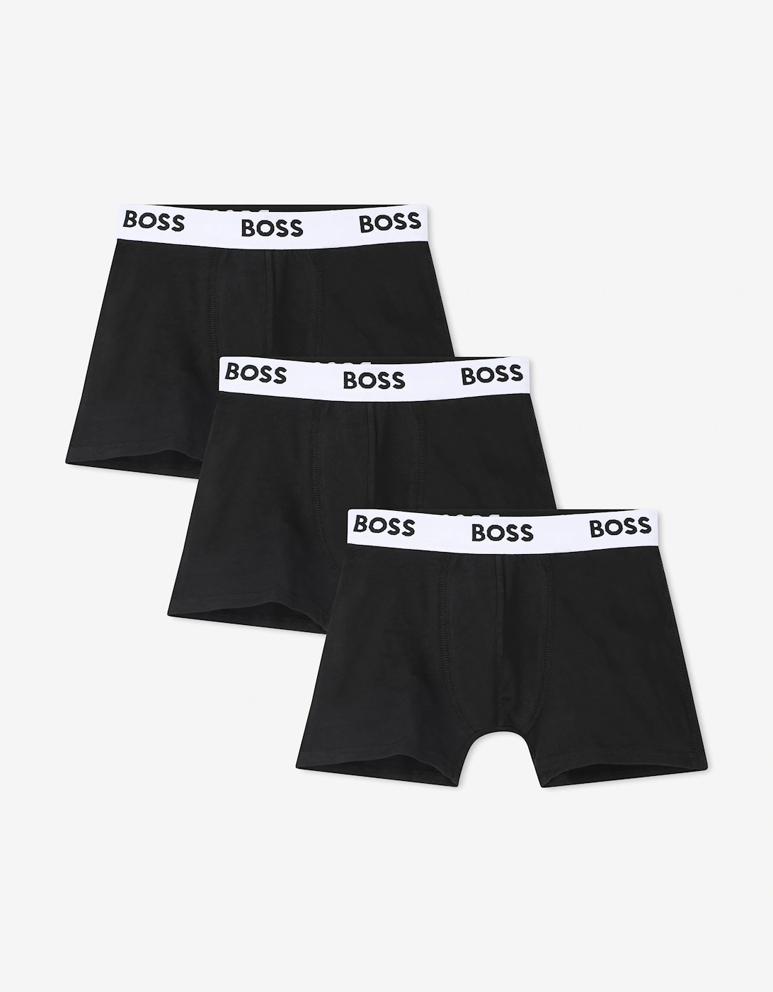 BOSS Boys Pack of 3 Boxer Shorts Set in Black