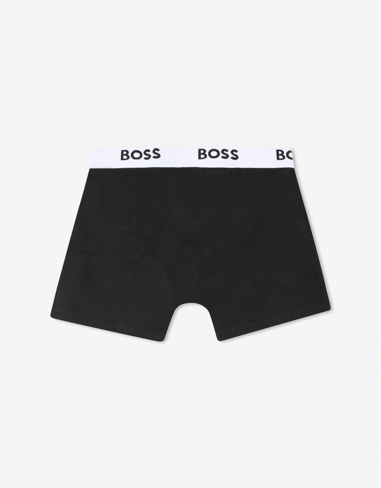 BOSS Boys Pack of 3 Boxer Shorts Set in Black